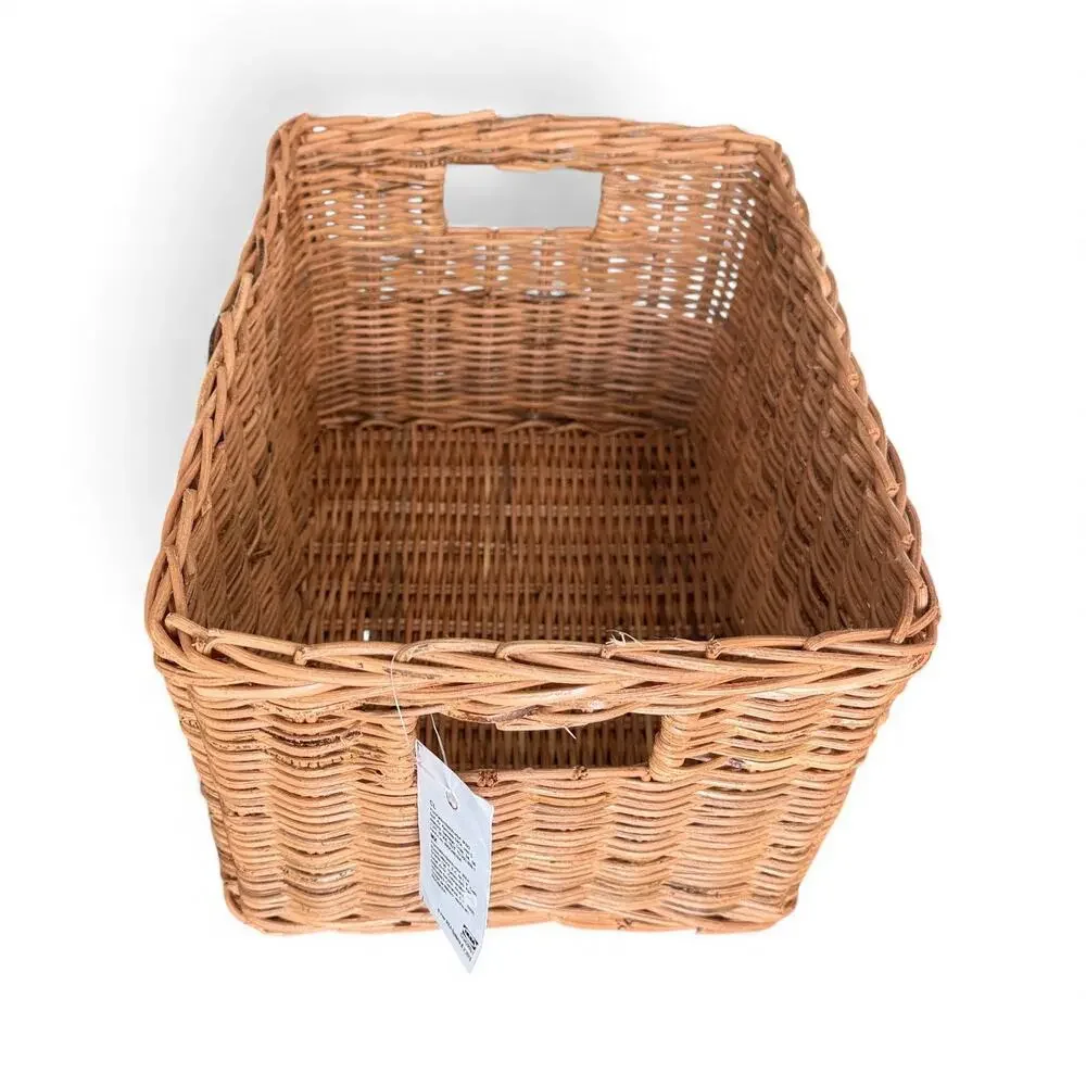 IKEA TRUMMIS Handmade Rattan Basket, 9 ¾x13 ¾x7 ¾ 